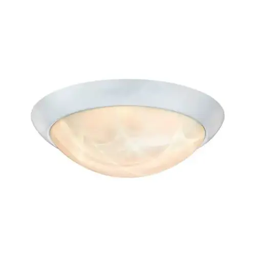 Flush Mount Ceiling Fixture, LED Lamp, 1000 Lumens Lumens, 3000 K Color Temp, White Fixture Polished Flush Mount Ceiling Fixture, LED Lamp, 1000 Lumens Lumens, 3000 K Color Temp, White Fixture Polished