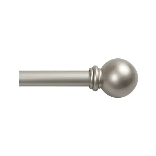 Curtain Rod Brass Champagne Silver 28" L X 48" L Brass Curtain Rod Brass Champagne Silver 28" L X 48" L Brass