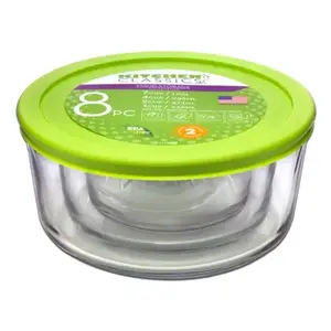Kitchen Classics 195-11468LIB Food Storage Container Set Clear Clear