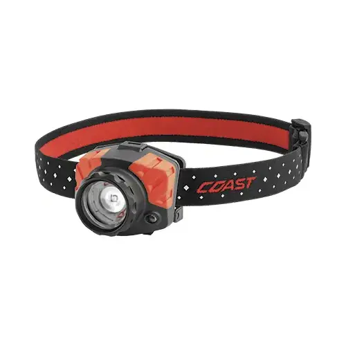 Headlight, Alkaline Battery, LED Lamp, 615 Lumens, 600 ft Beam Distance, 135 min Run Time, Black Headlight, Alkaline Battery, LED Lamp, 615 Lumens, 600 ft Beam Distance, 135 min Run Time, Black