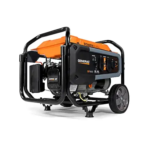 GP Portable Generator, 54.2/27.1 A, 120/240 V, Oil, 6.9 gal Tank, 10.5 hr Run Time, Recoil Start Black/Orange GP Portable Generator, 54.2/27.1 A, 120/240 V, Oil, 6.9 gal Tank, 10.5 hr Run Time, Recoil Start Black/Orange