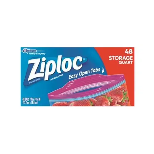 310 Storage Bag, 1 qt Capacity, Plastic Clear - pack of 48