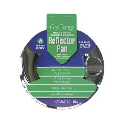 Gas Range Reflector Pan, Round, 7 In. Chrome Gas Range Reflector Pan, Round, 7 In. Chrome