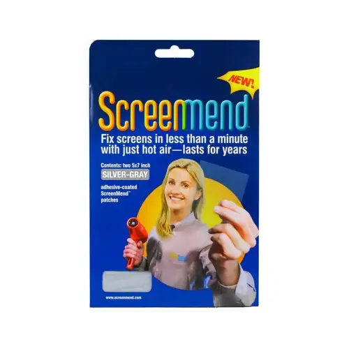 Screen Repair Patch Silver Aluminum 5" W X 7" L Silver