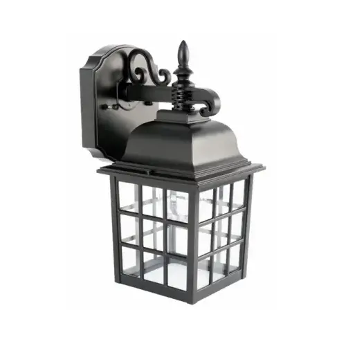 Outdoor Security LED Lantern, 11-Watts, 8-In. Black - pair