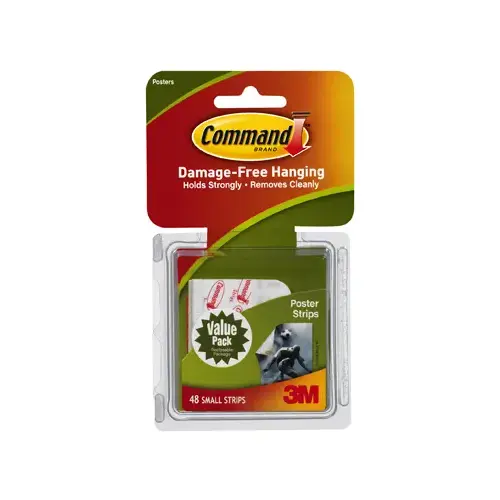 Small Poster Strip, Foam Backing, White, 1 lb Small Poster Strip, Foam Backing, White, 1 lb