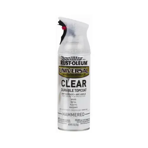 Paint+Primer Spray Paint Universal Hammered Hammered Clear 11 oz Hammered Clear - pack of 6 Paint+Primer Spray Paint Universal Hammered Hammered Clear 11 oz Hammered Clear - pack of 6