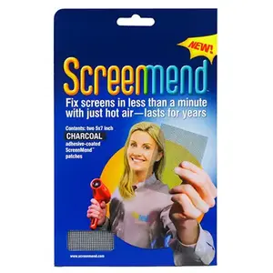 Screenmend 857101004532 Screen Repair Patch Charcoal Fiberglass 5" W X 7" L Charcoal