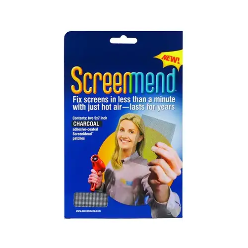 Screen Repair Patch Charcoal Fiberglass 5" W X 7" L Charcoal