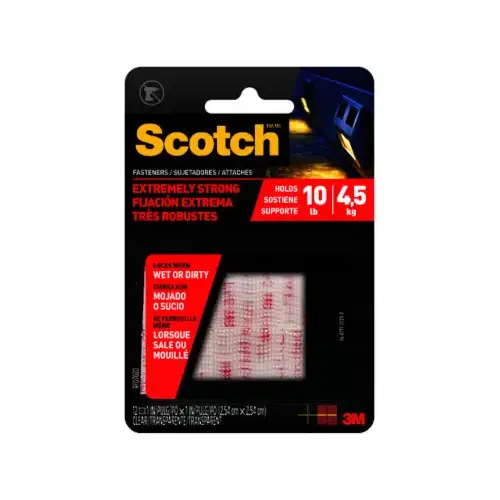 Hook and Loop Fastener Medium Foam 1" L Clear - pack of 6 Hook and Loop Fastener Medium Foam 1" L Clear - pack of 6