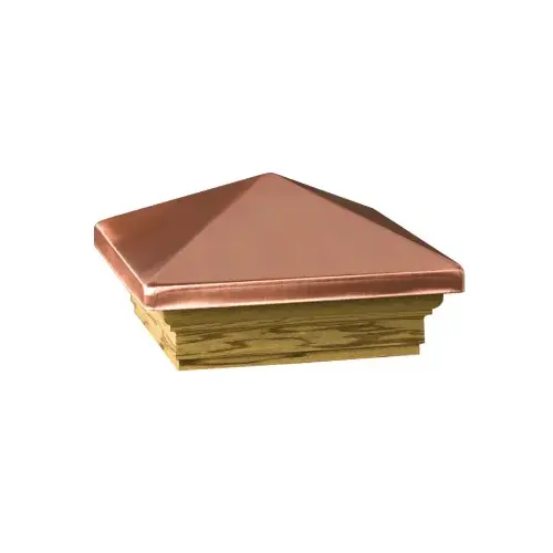 Post Cap, 6 in L, 6 in W, Cedar - pack of 6 Post Cap, 6 in L, 6 in W, Cedar - pack of 6
