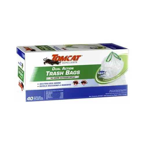 Trash Bags Mint X 13 gal Drawstring White Trash Bags Mint X 13 gal Drawstring White