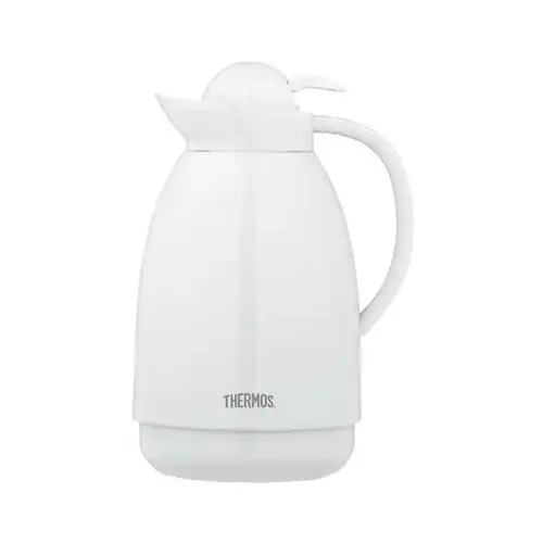 White Vacuum Insulated Glass Carafe