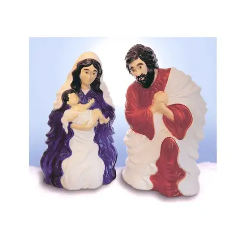 Christmas Decoration Multicolored Nativity Blow Mold Set Multicolored Pair
