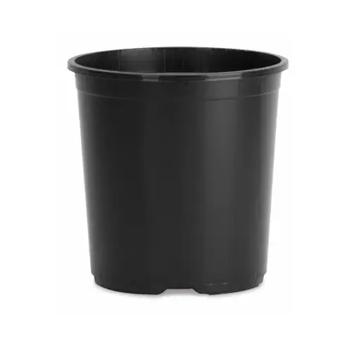 Flower Pot 9" H X 10-1/2" W X 10.5" D Plastic Basic Black Black