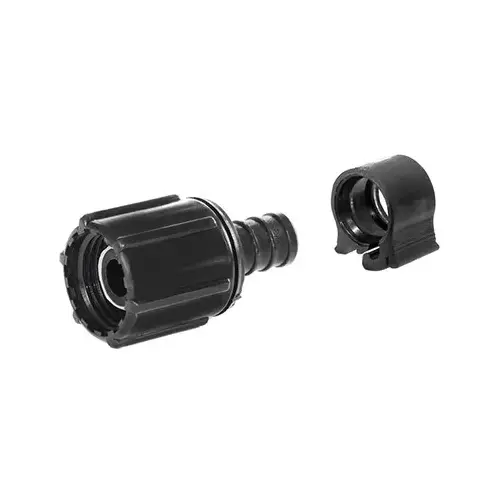 PEXLOCK Swivel Pipe Adapter, 1/2 in, BSPT, Polysulfone, Black, 100 psi Pressure Pair