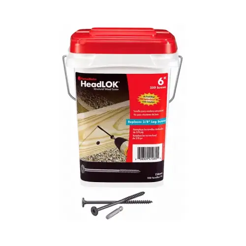 Headlok Structural Wood Screws, 6 In., 250-Pk. Headlok Structural Wood Screws, 6 In., 250-Pk.