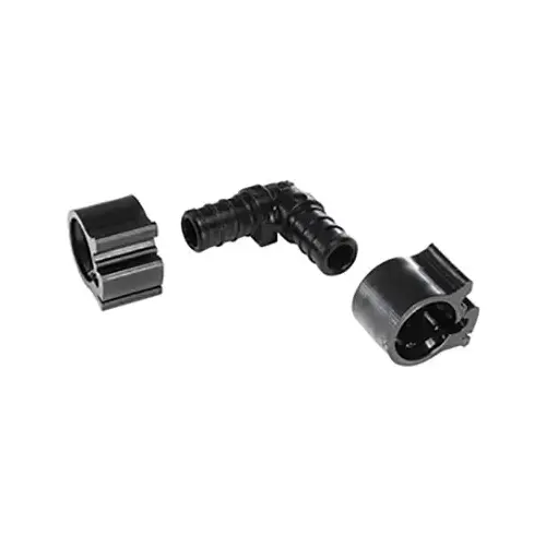 PEXLOCK Pipe Elbow, 1/2 in, 90 deg Angle, Black, 100 psi Pressure