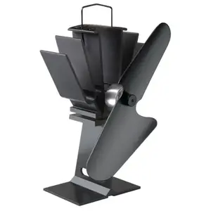Ecofan 800CAXBX 8 In. 100cfm Black Heat Powered Wood Stove Fan