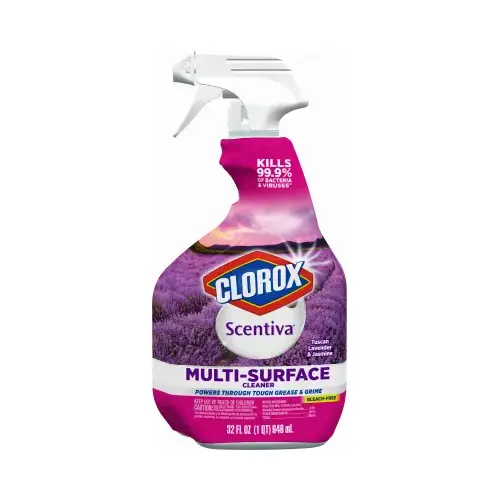 CLOROX 31387 Deodorizing Multi-Purpose Cleaner Scentiva Jasmine/Lavender Scent Liquid 32 oz Deodorizing Multi-Purpose Cleaner Scentiva Jasmine/Lavender Scent Liquid 32 oz