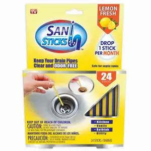 Sani Sticks 40671 Deodorizing Multi-Purpose Cleaner Lemon Fresh Scent Concentrated Stick 24 pk