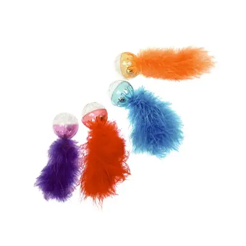 Ball w/ Feathers Assorted Lattice Plastic 5 Assorted Ball w/ Feathers Assorted Lattice Plastic 5 Assorted
