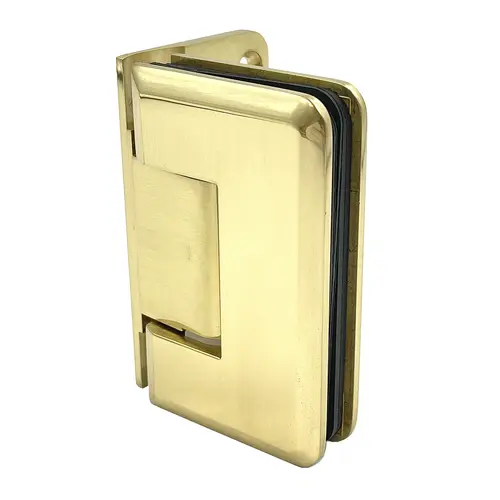 Premier Series Glass To Wall Mount Shower Door Hinge Offset Back Plate W/5 degree Pin Polished Brass Premier Series Glass To Wall Mount Shower Door Hinge Offset Back Plate W/5 degree Pin Polished Brass