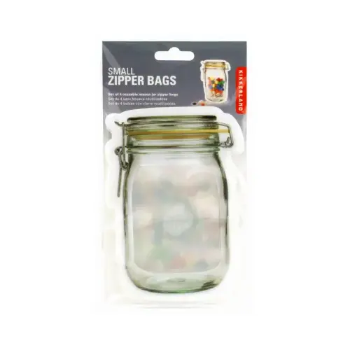 Mason Jar Storage Bag 0.1" W X 4.2" L Clear Polyethylene Clear - pack of 24 Mason Jar Storage Bag 0.1" W X 4.2" L Clear Polyethylene Clear - pack of 24