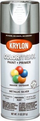 KRYLON K05590007 COLORmaxx Spray Paint, Metallic, Silver, 12 oz, Aerosol Can