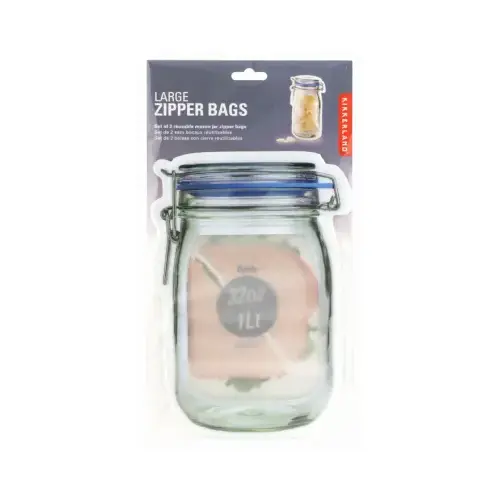 Mason Jar Storage Bag 0.1" W X 6.9" L Clear Polyethylene Clear - pack of 24 Mason Jar Storage Bag 0.1" W X 6.9" L Clear Polyethylene Clear - pack of 24