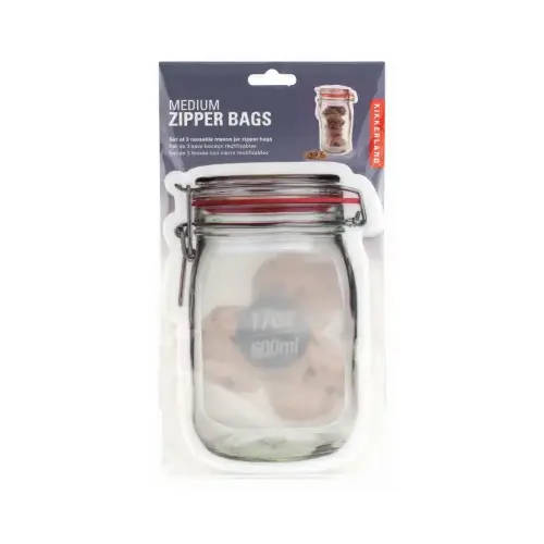 Mason Jar Storage Bag 0.1" W X 5.4" L Clear Polypropylene Clear - pack of 24 Mason Jar Storage Bag 0.1" W X 5.4" L Clear Polypropylene Clear - pack of 24