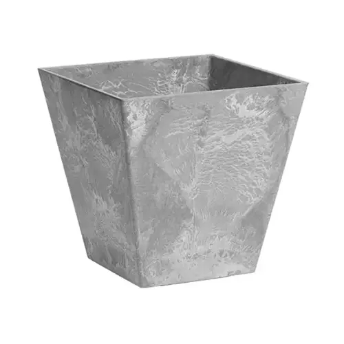 Ella Planter, Resin & Natural Stone, Gray, 8-In. Sq. - pack of 10 Ella Planter, Resin & Natural Stone, Gray, 8-In. Sq. - pack of 10
