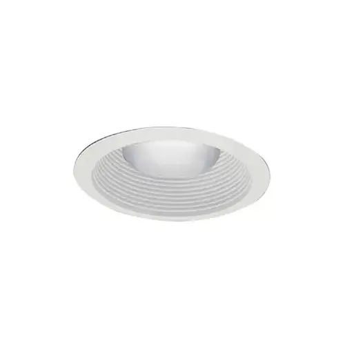 6 In. White Cone Baffle with Self-Flange Recessed Light Fixture Trim
