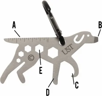 UST Brands Multi-Tool Tool A Long Dog Silver - pack of 4 20-02756-XCP4 UST Brands Multi-Tool Tool A Long Dog Silver - pack of 4 20-02756-XCP4