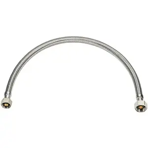 Homewerks 7223-24-12-1 Faucet Supply Line 1/2" FIP T X 1/2" D FIP 24" Braided Stainless Steel