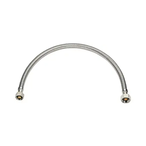 Faucet Supply Line 1/2" FIP T X 1/2" D FIP 24" Braided Stainless Steel Faucet Supply Line 1/2" FIP T X 1/2" D FIP 24" Braided Stainless Steel