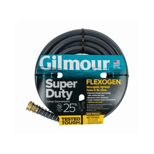 Super Duty Flexogen Hose, 5/8 In. x 25 Ft. Gray Super Duty Flexogen Hose, 5/8 In. x 25 Ft. Gray