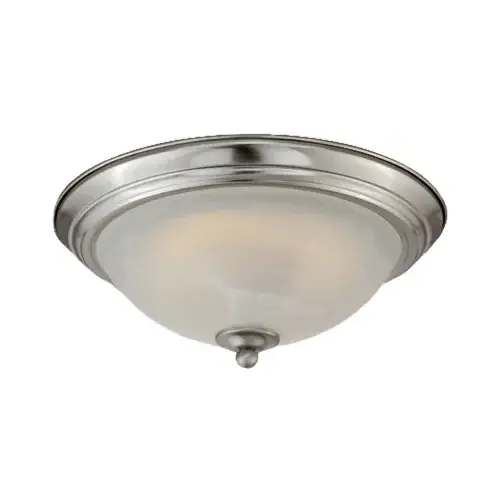 00 Flush Mount Ceiling Fixture, 120 V, 15 W, LED Lamp, 930 Lumens, 3000 K Color Temp, Steel Fixture Brushed Nickel 00 Flush Mount Ceiling Fixture, 120 V, 15 W, LED Lamp, 930 Lumens, 3000 K Color Temp, Steel Fixture Brushed Nickel