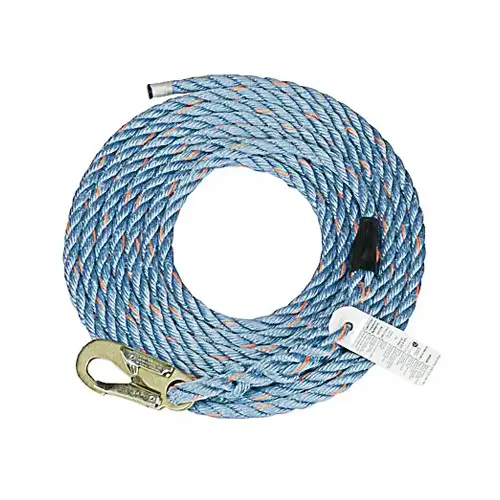 Vertical Lifeline, Polysteel Rope, 5/8-In. x 50-Ft. Vertical Lifeline, Polysteel Rope, 5/8-In. x 50-Ft.