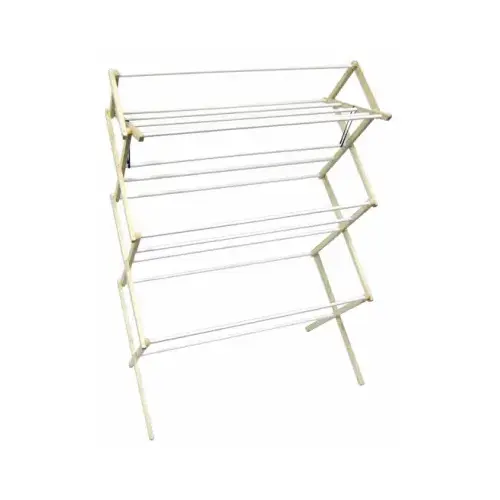 Cloth Dryer, Wood, 18-1/4 in W, 52-1/2 in H, 35-1/2 in L Cloth Dryer, Wood, 18-1/4 in W, 52-1/2 in H, 35-1/2 in L