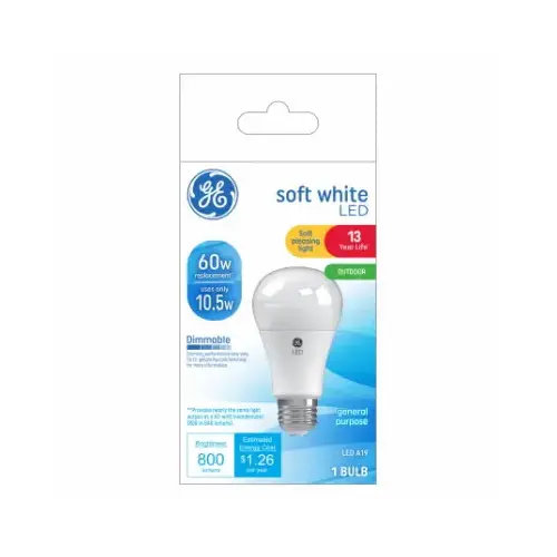 LED Light Bulb, Warm, Soft White, 800 Lumens, 10.5-Watts LED Light Bulb, Warm, Soft White, 800 Lumens, 10.5-Watts
