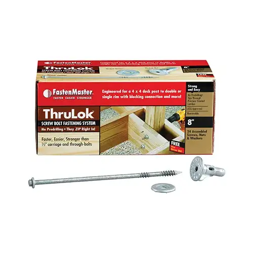 ThruLok Bolts, No Pre-Drilling, 8-In., 24-Pc.