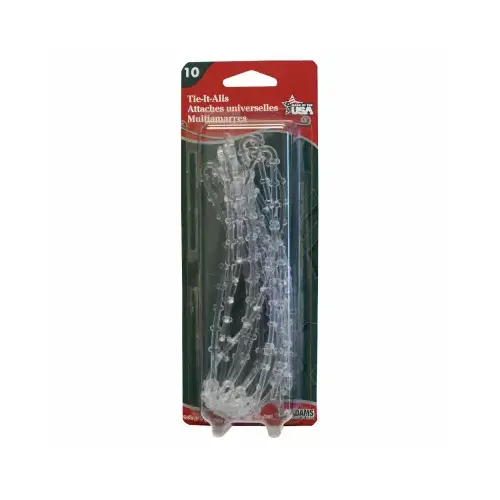 Holiday D cor Tie-It-All's, Clear, 10-Ct.