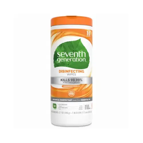 Disinfectant Wipes All Purpose Cleaning Lemongrass Citrus Disinfectant Cleaner 35 count