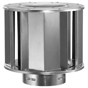 DuraVent 3GVVTH 3 in. High Type B Vent Wind Cap for Chimney Pipe Silver