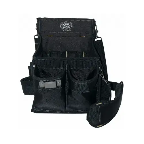 11 in. 14-Pocket Electricians Professional Pouch in Black