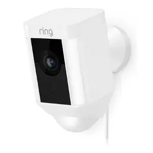 Ring 8SH1P7-WEN0 Spotlight Cam Wired Outdoor Rectangle Security Camera, White