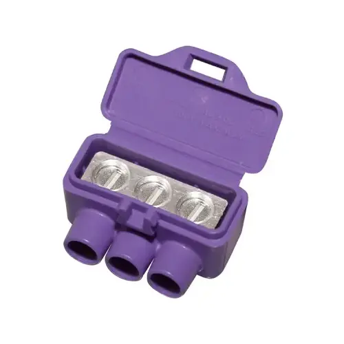 CONNECTOR LUG 3PRT ALUM/COPPER Purple - pack of 10 CONNECTOR LUG 3PRT ALUM/COPPER Purple - pack of 10