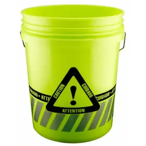 Leaktite 05GXCA01020 5 gal. Reflective Caution Bucket Safety Yello