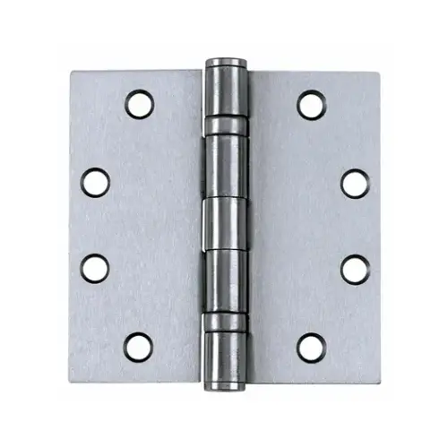 H4040 Series Square Hinge, 4 in H Frame Leaf, 0.085 in Thick Frame Leaf, Stainless Steel Satin